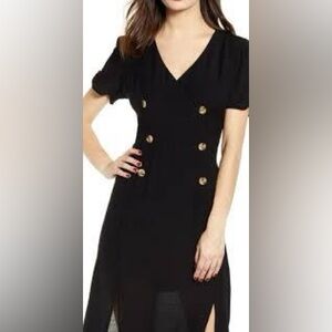 All In Favor Double Breasted Button Dress NWT